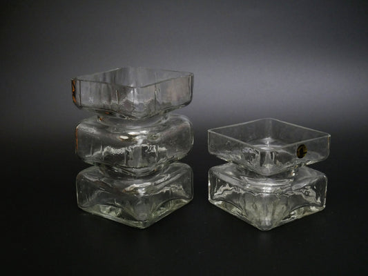 Set of 2x 'PALA' Vases Designed By Helena Tynel for Riihimäki / Riihimäen Finland, Mid-century Modern (A226)