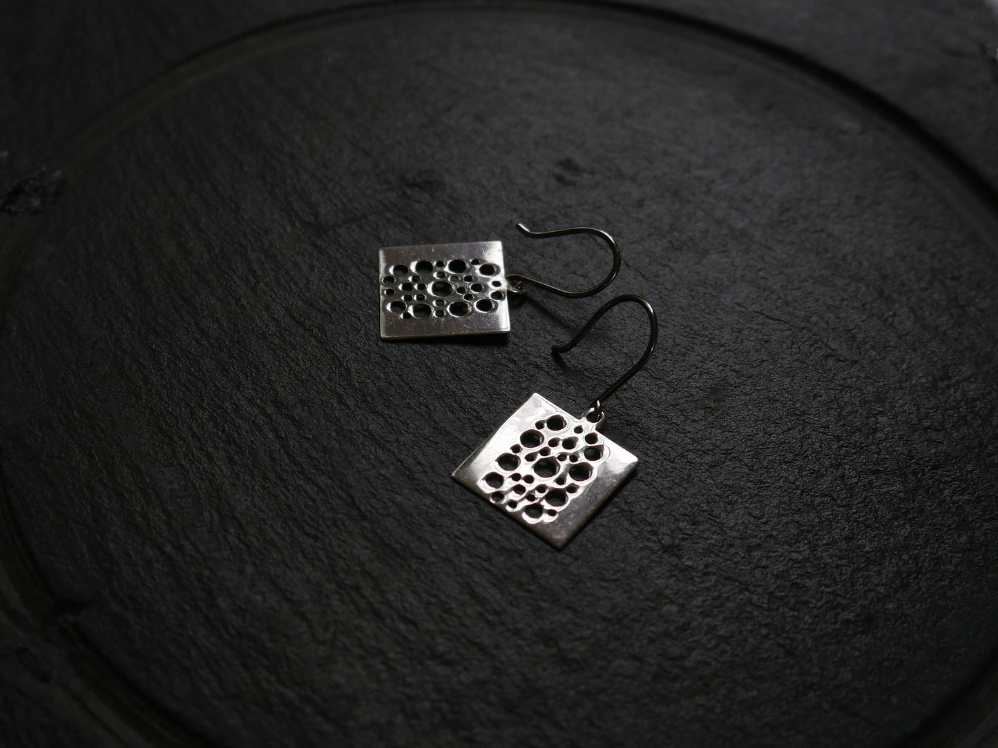 Modernist “Pitsi” Silver Necklace and Earrings Set by Liisa Vitali, Finland (B001)