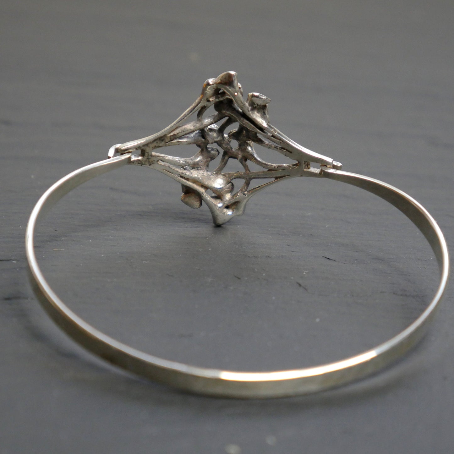 Hannu Ikonen's Iconic Silver Reindeer Moss Bracelet, Modernist Finland Nordic Design (B045)