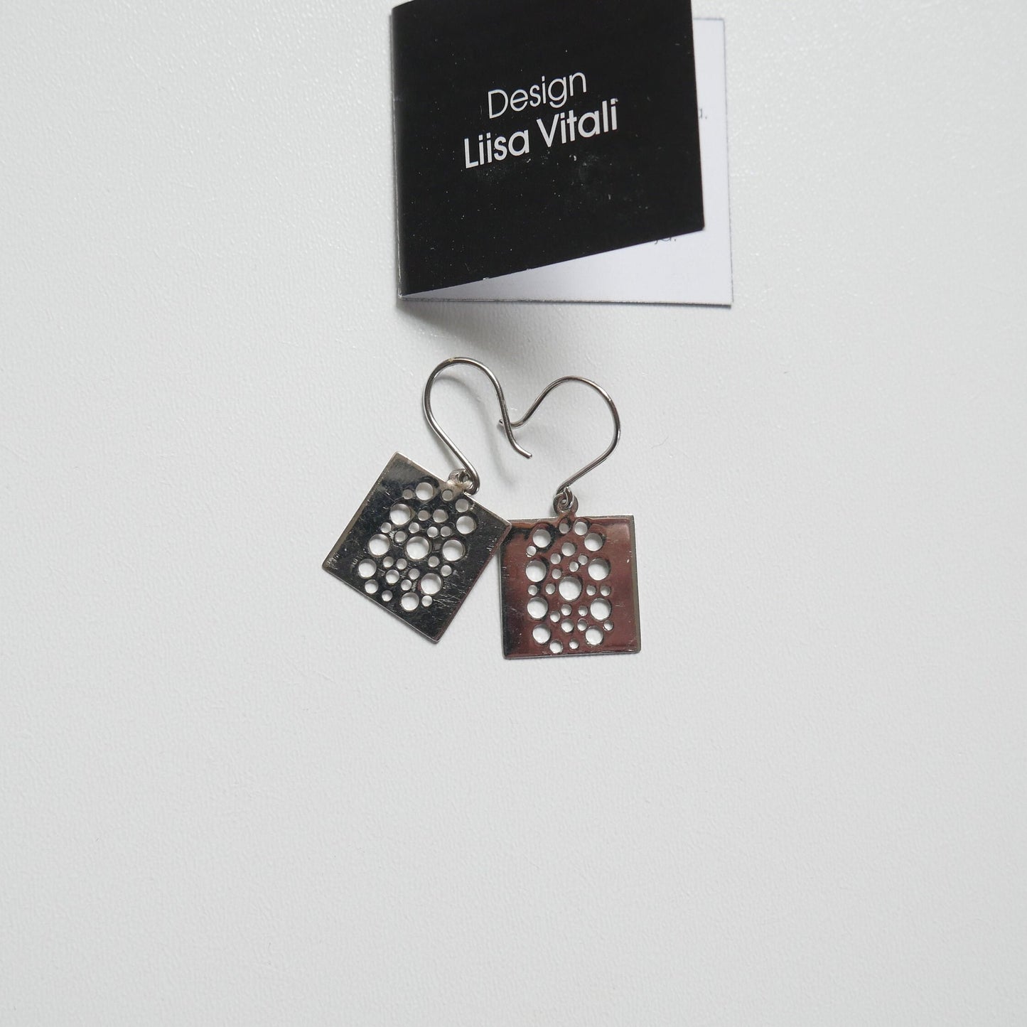 Modernist “Pitsi” Silver Necklace and Earrings Set by Liisa Vitali, Finland (B001)