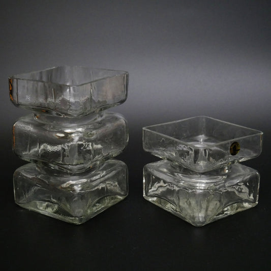 Set of 2x 'PALA' Vases Designed By Helena Tynel for Riihimäki / Riihimäen Finland, Mid-century Modern (A226)