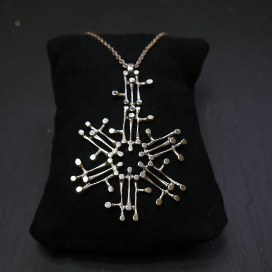 Midcentury Silver Pendant by Jorma Laine, Finland (B016)